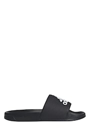 adidas Black Sportswear Adilette Shower Slides - Image 2 of 10