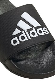 adidas Black Sportswear Adilette Shower Slides - Image 9 of 10