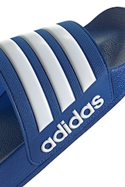 adidas Blue Sportswear Adilette Shower Sliders - Image 7 of 7