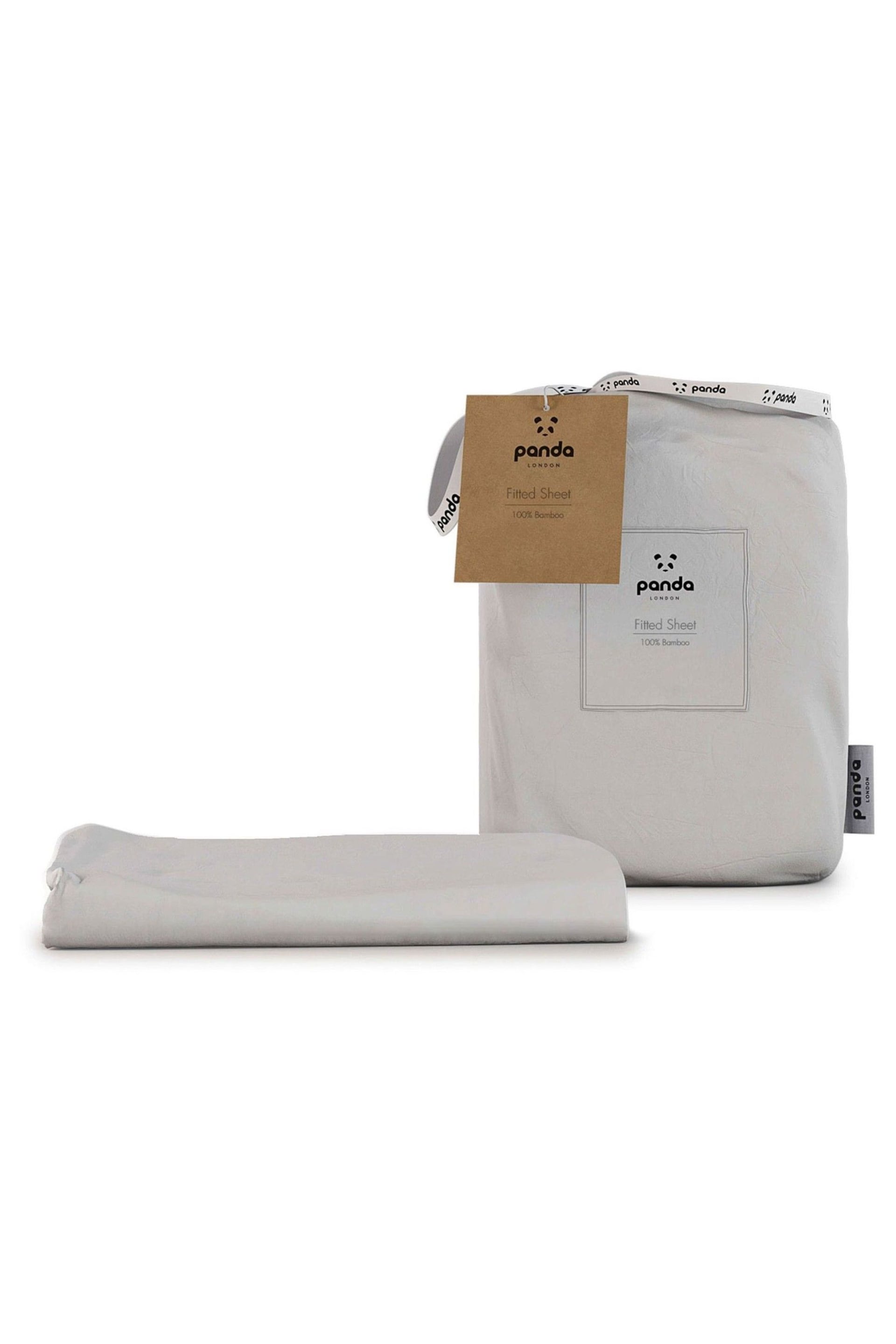 Panda London White Bamboo Fitted Sheet - Image 2 of 3