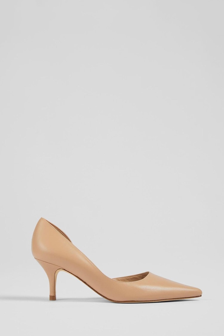 LK Bennett Hazel Beige Hazel Leather D'orsay Courts - Image 1 of 4