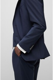 BOSS Blue Slim Fit Suit: Jacket - Image 5 of 7