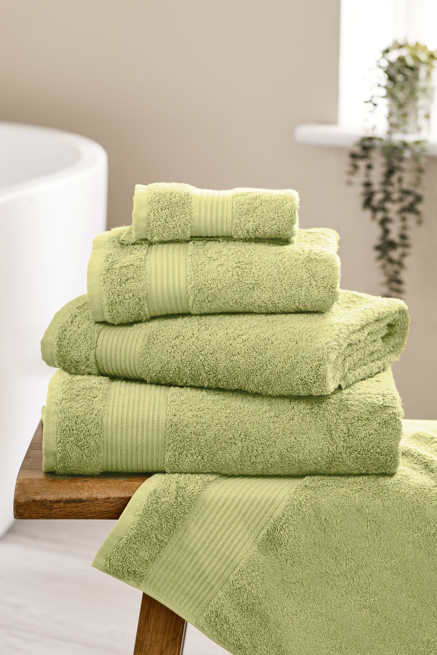Buy Apple Green Egyptian Cotton Towel from Next Germany
