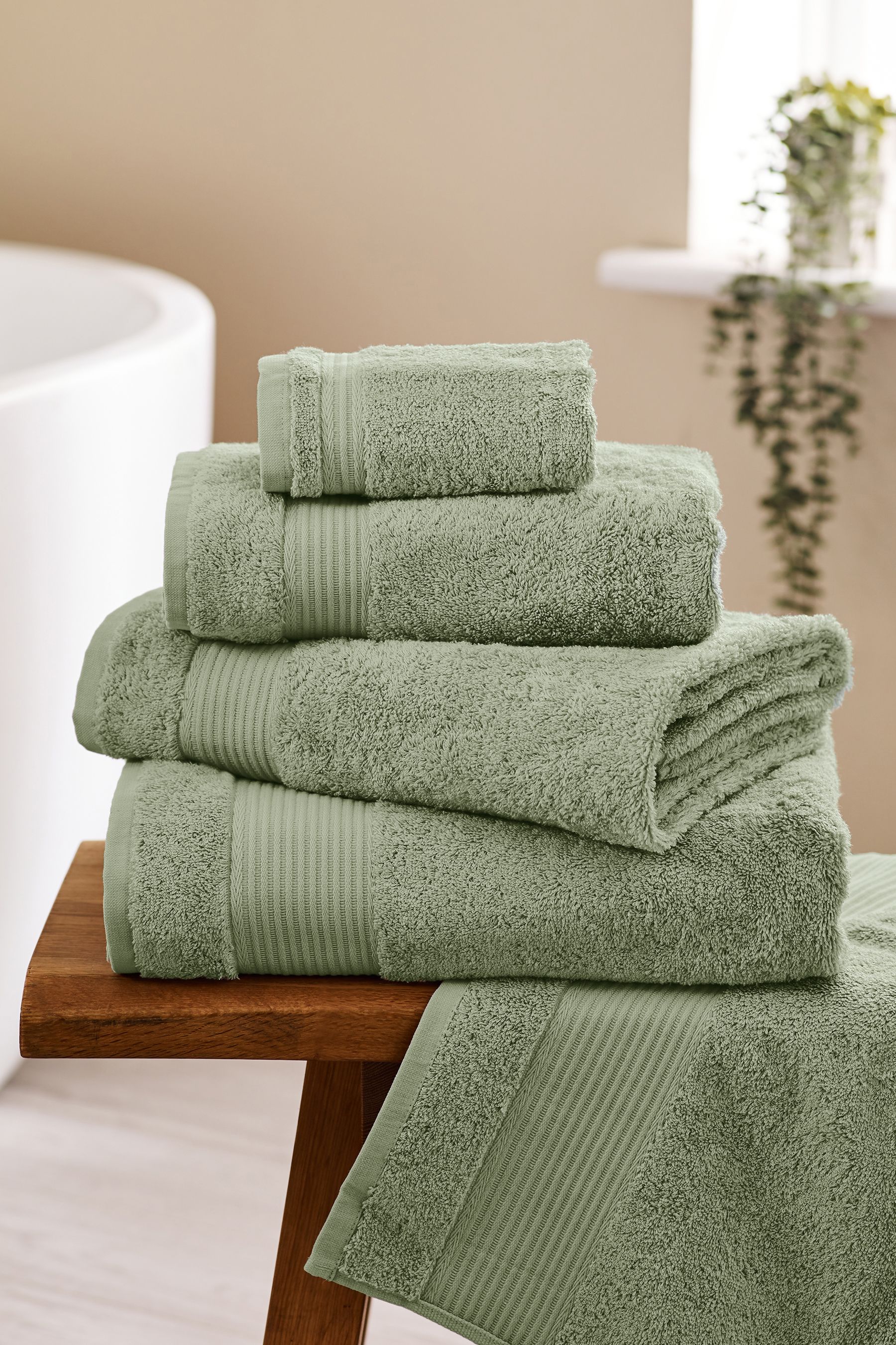 Sage green towels and bathmats sale