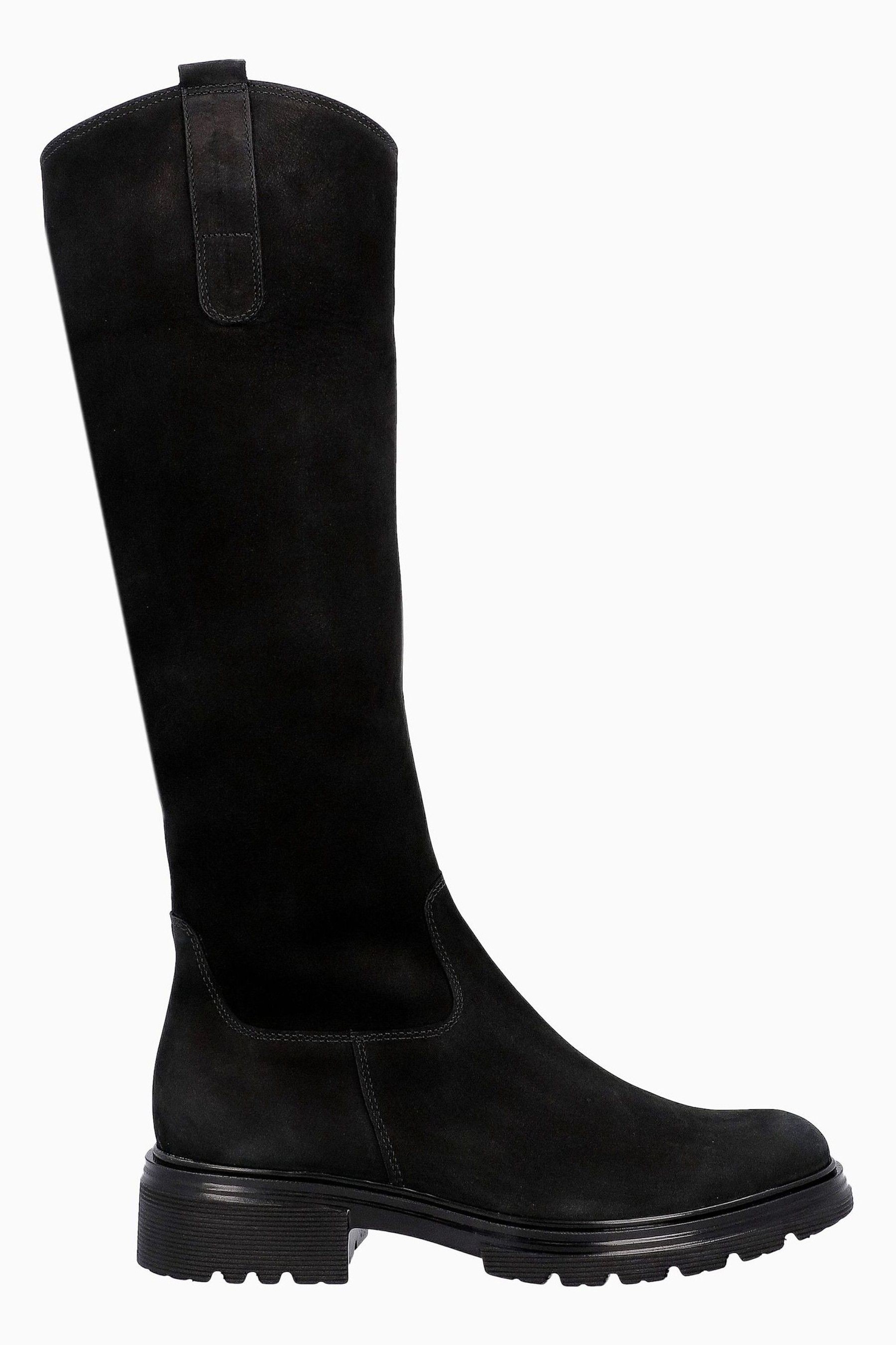 Gabor Black Bailey Slim Fit Long Suede Boots