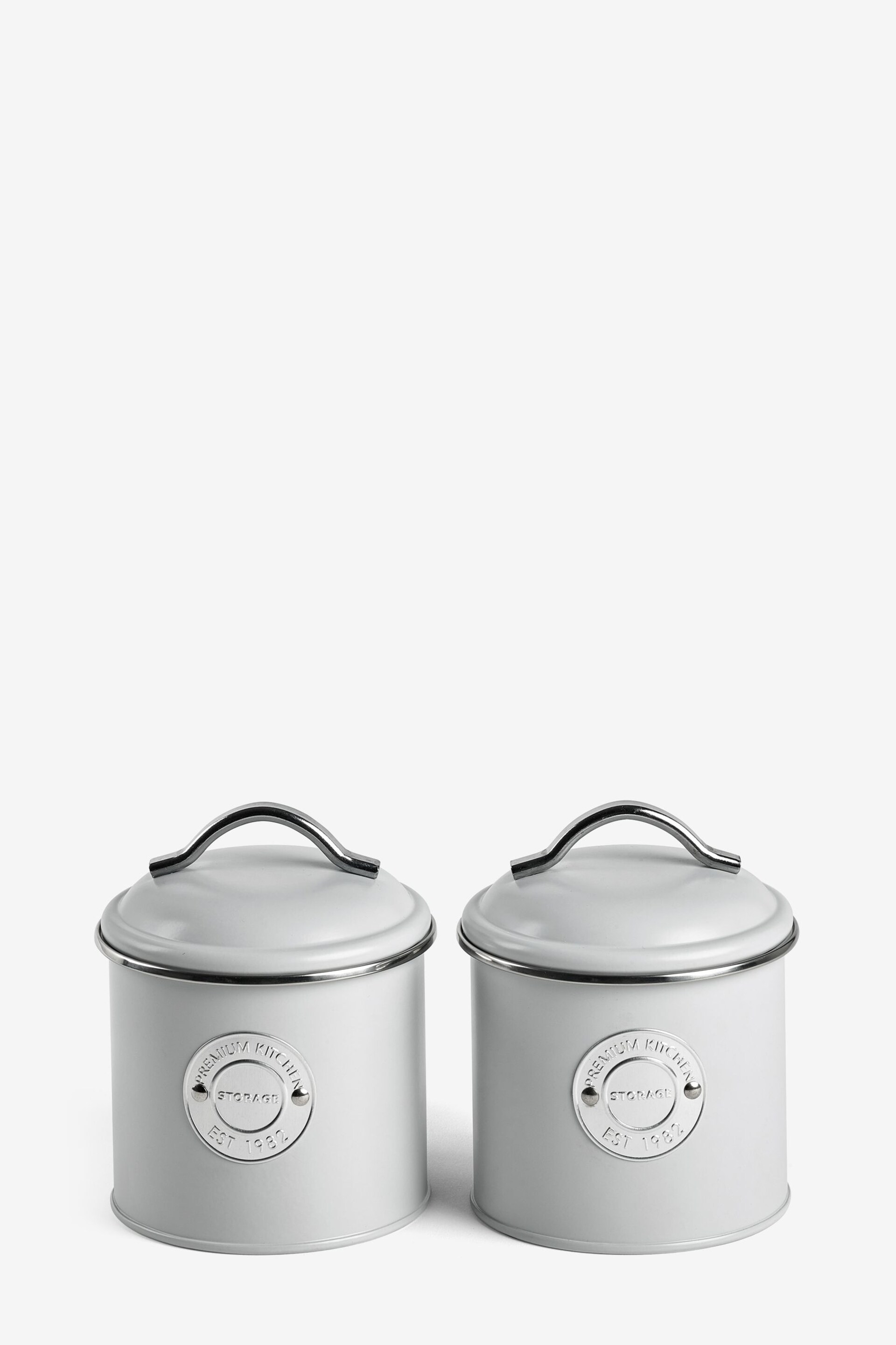 Set of 2 Grey Small Badge Storage Tins - Image 3 of 3