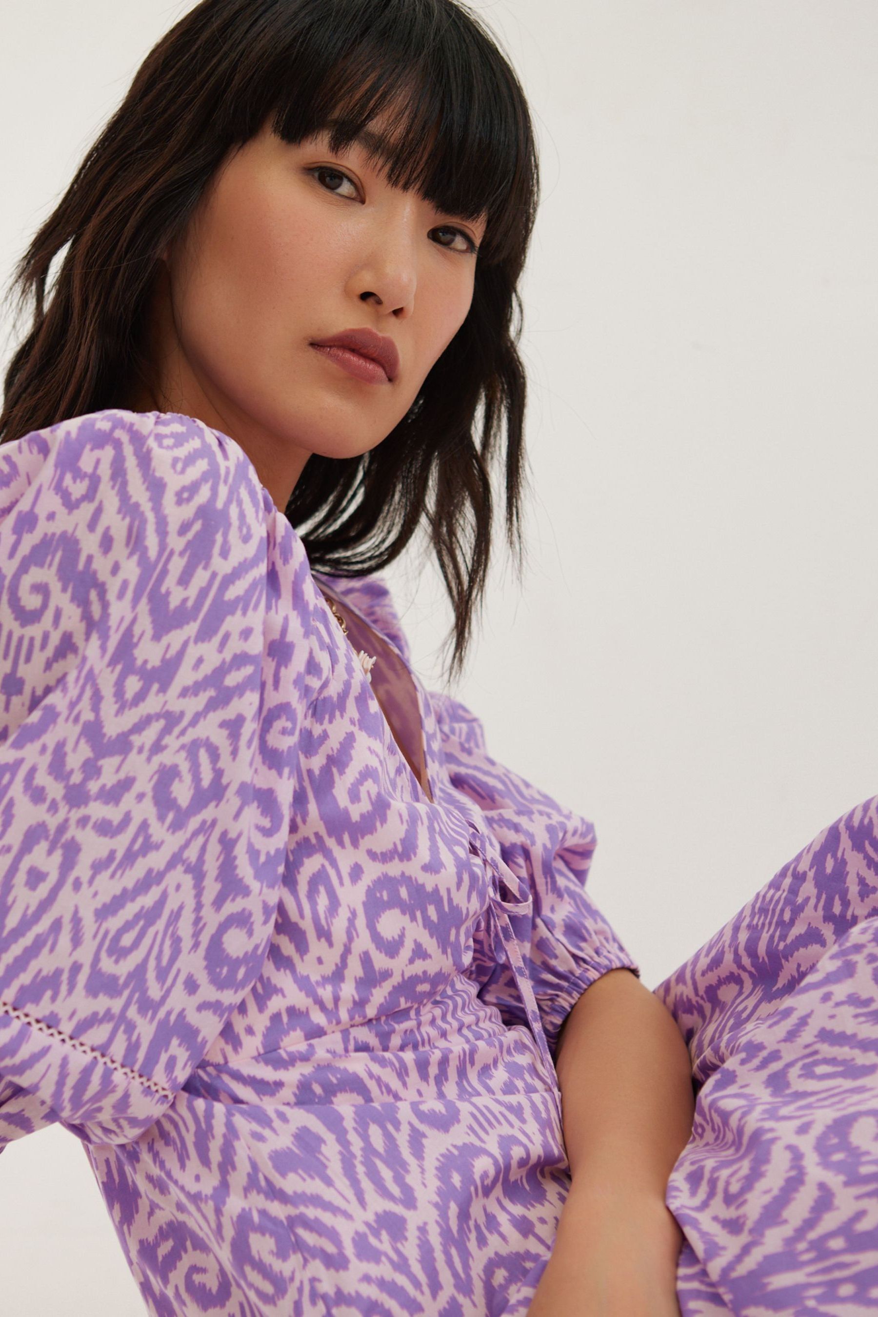 Oliver bonas leopard print midi dress store