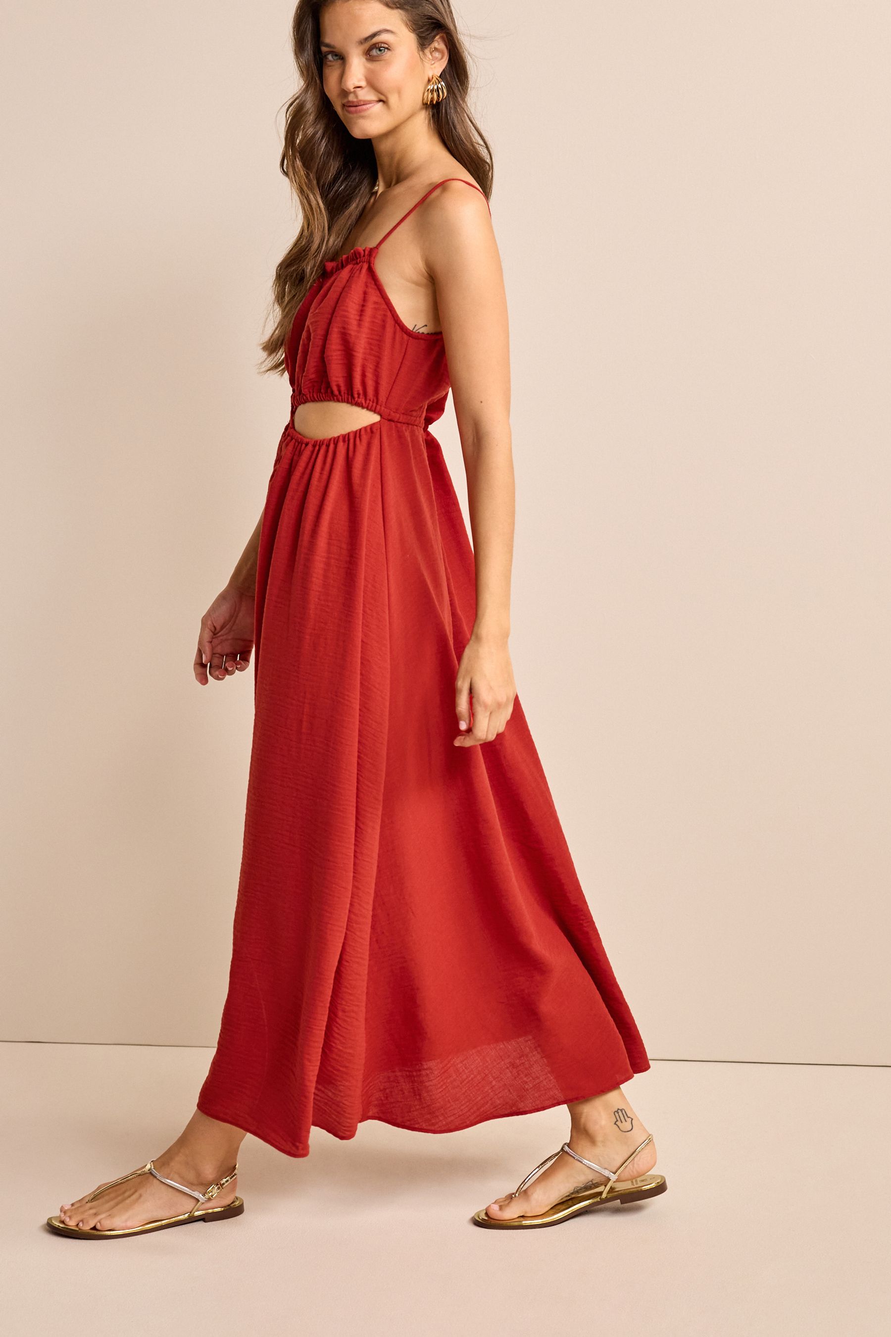 Next rust dress new arrivals