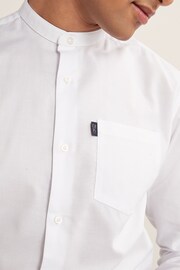 White Grandad Collar Shirt - Image 5 of 10