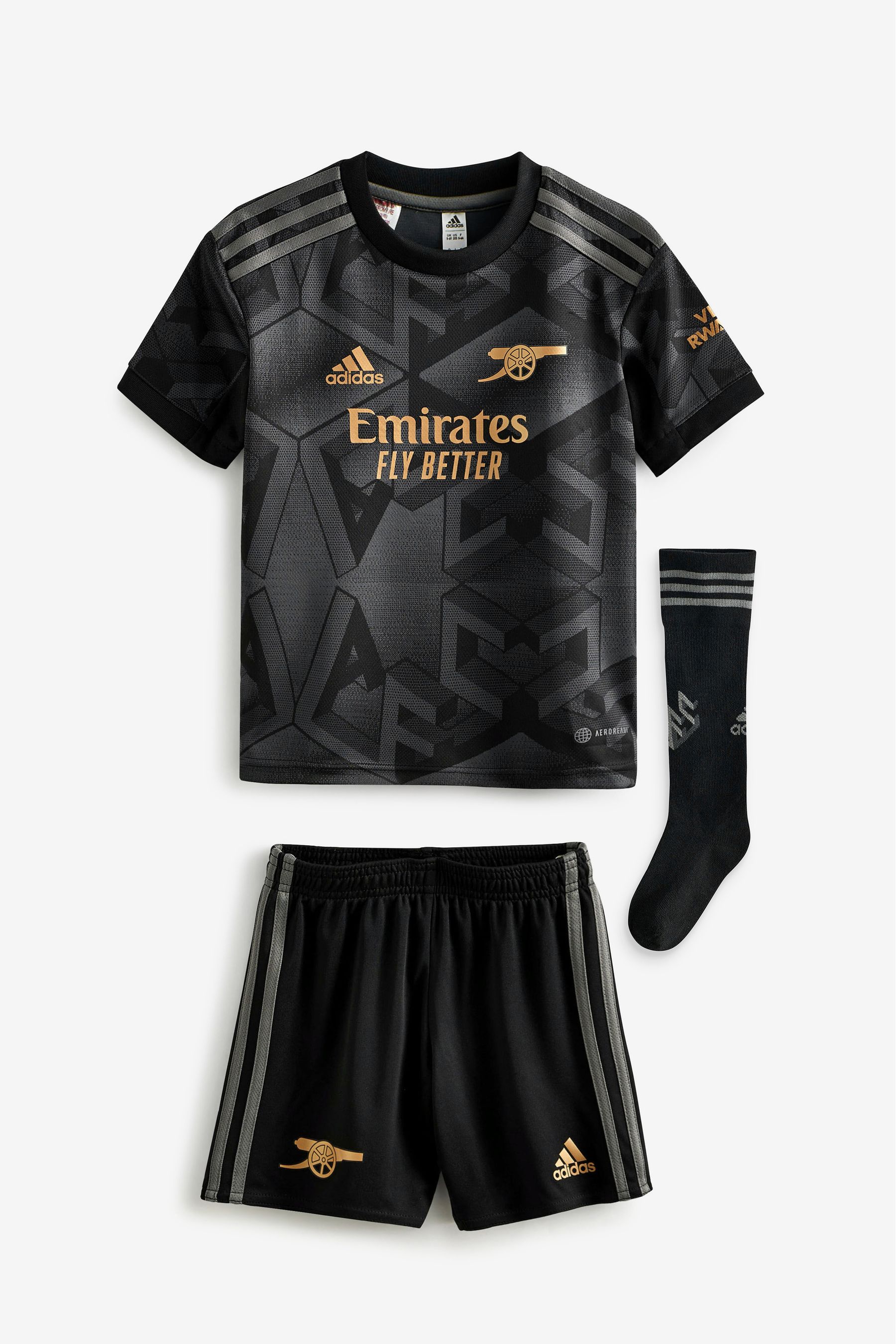 Buy adidas Black Arsenal 22 23 Kids Away Mini Kit from Next Lithuania