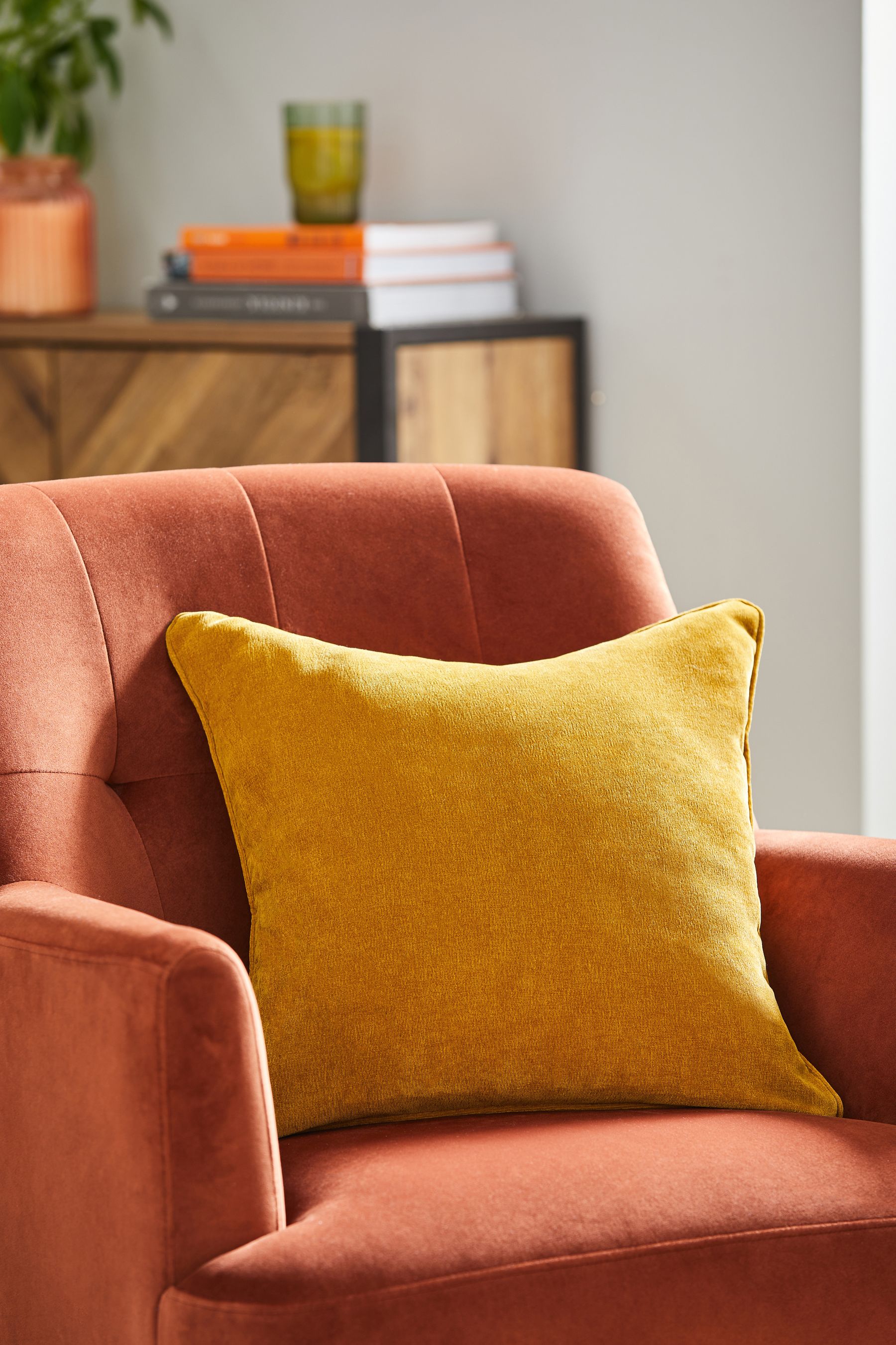 Yellow shaggy pillows clearance