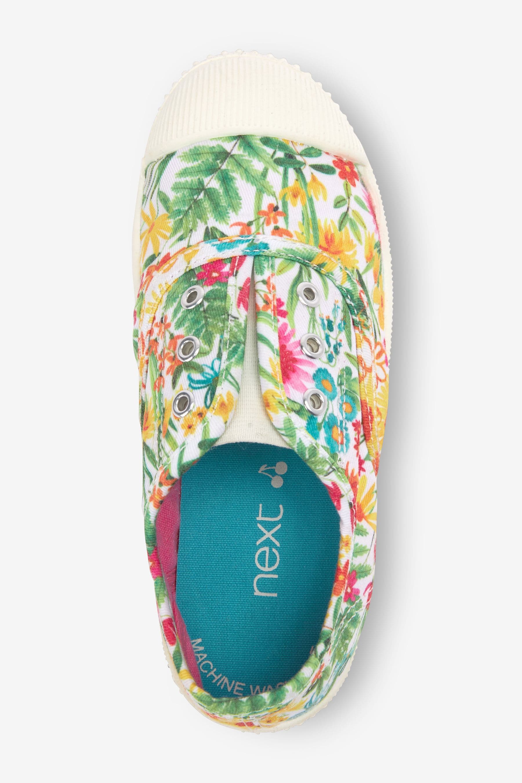 Buy Bright Floral Laceless Slip On Trainers from Next Luxembourg