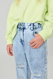Bleach Wash Distressed Mom Jeans (3-16yrs) - Image 3 of 5