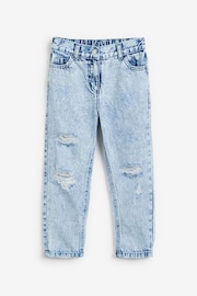 Bleach Wash Distressed Mom Jeans (3-16yrs) - Image 4 of 5