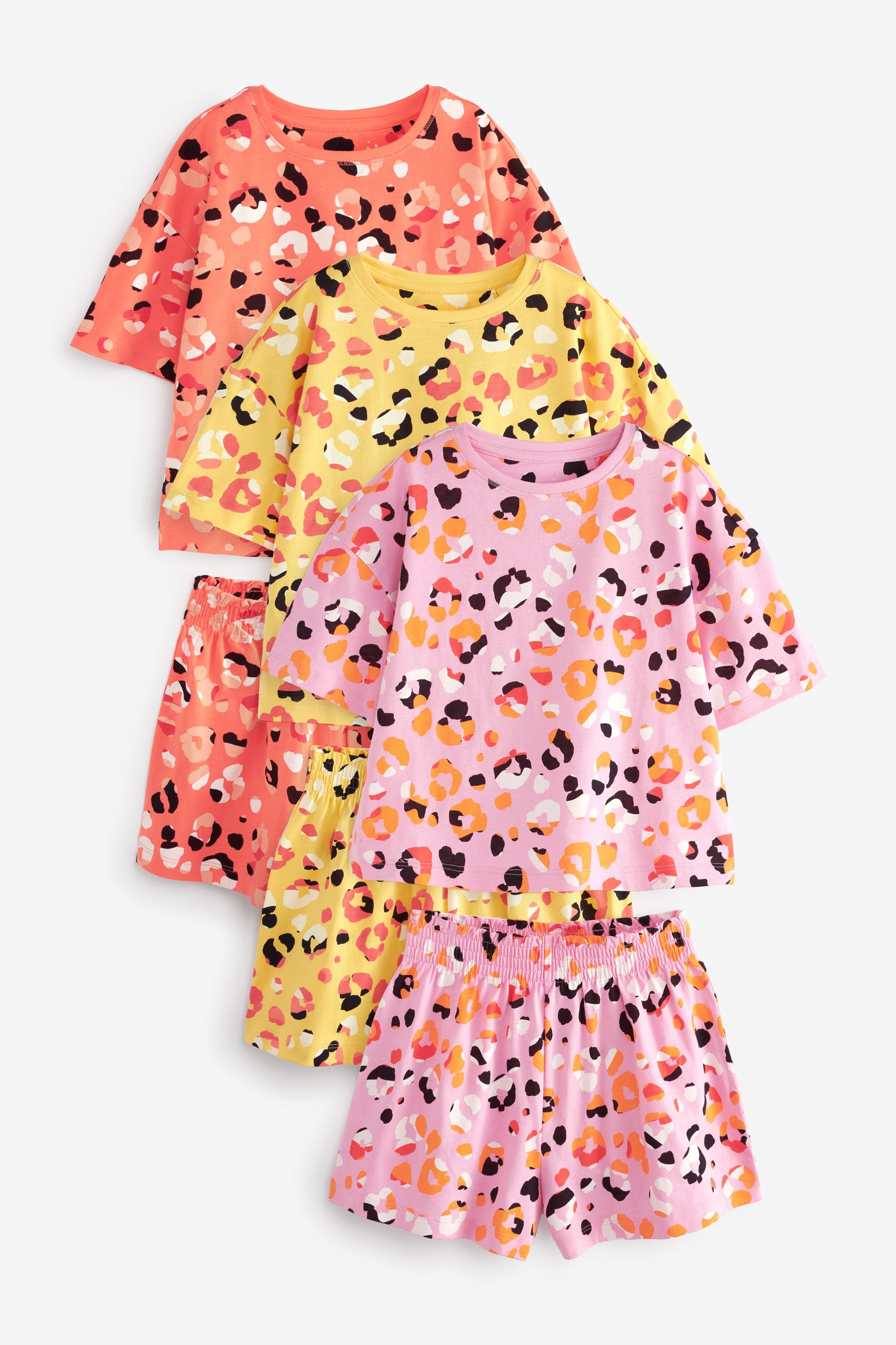 Buy Multi Animal Print Short Pyjamas 3 Pack 3 16yrs from Next Luxembourg