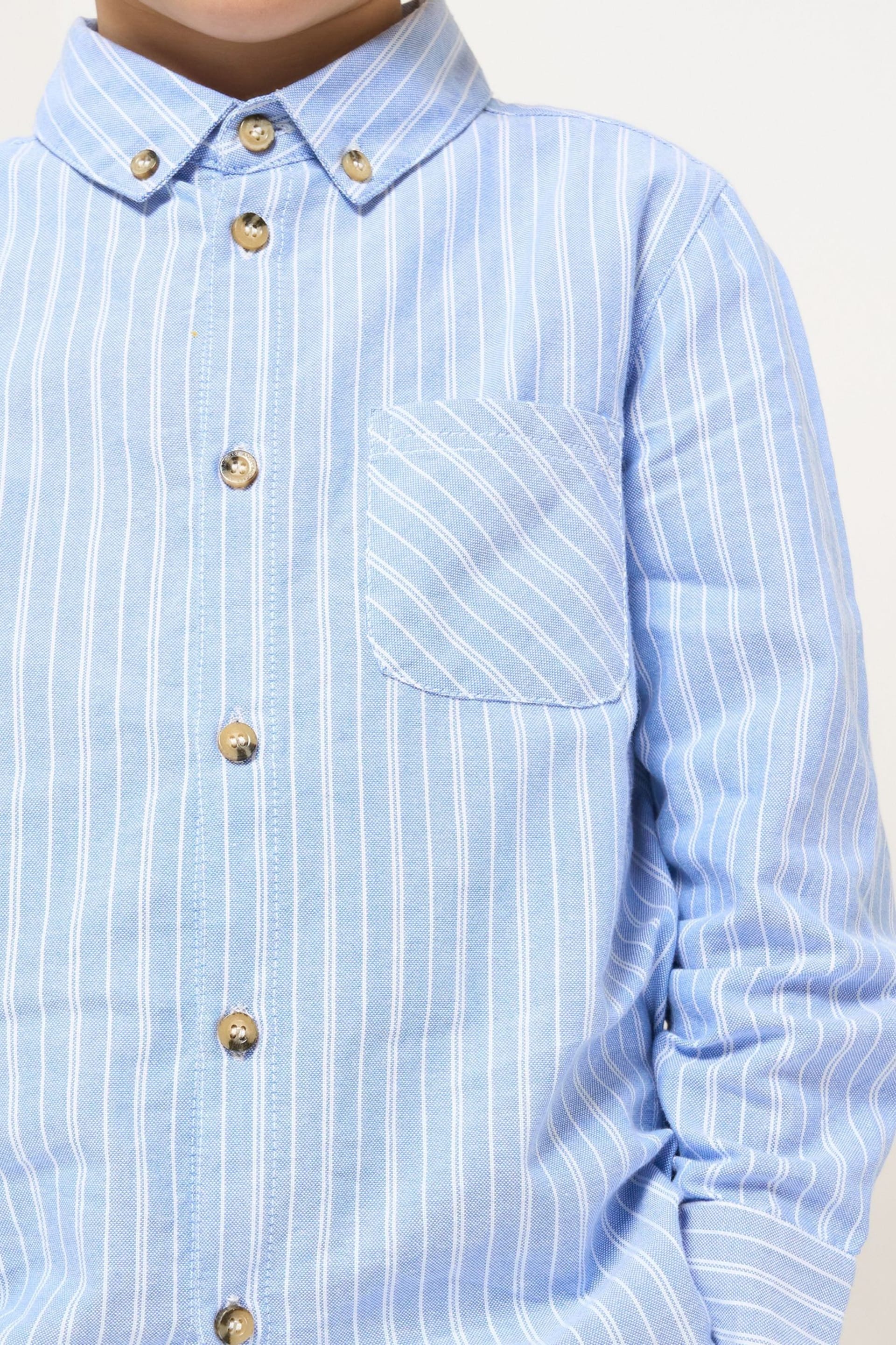 Angel & Rocket Blue Marco Pinstripe Pocket Shirt - Image 3 of 6