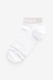 Calvin Klein White Logo Socks 2 Pack - Image 4 of 4