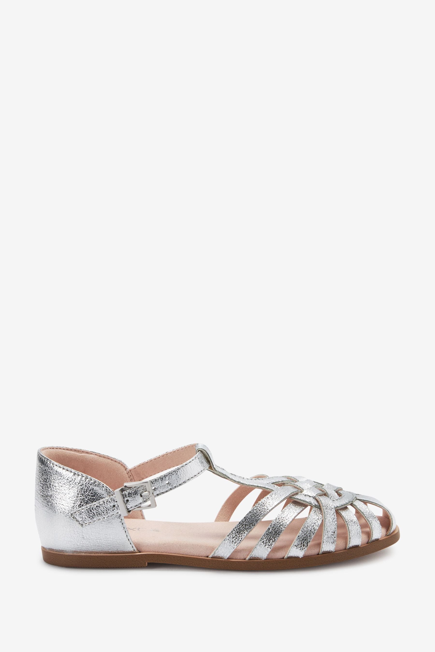 Buy Silver Caged Sandals from Next Luxembourg