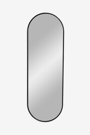 Black Pill Shaped 40x120cm Wall Mirror - Image 3 of 3