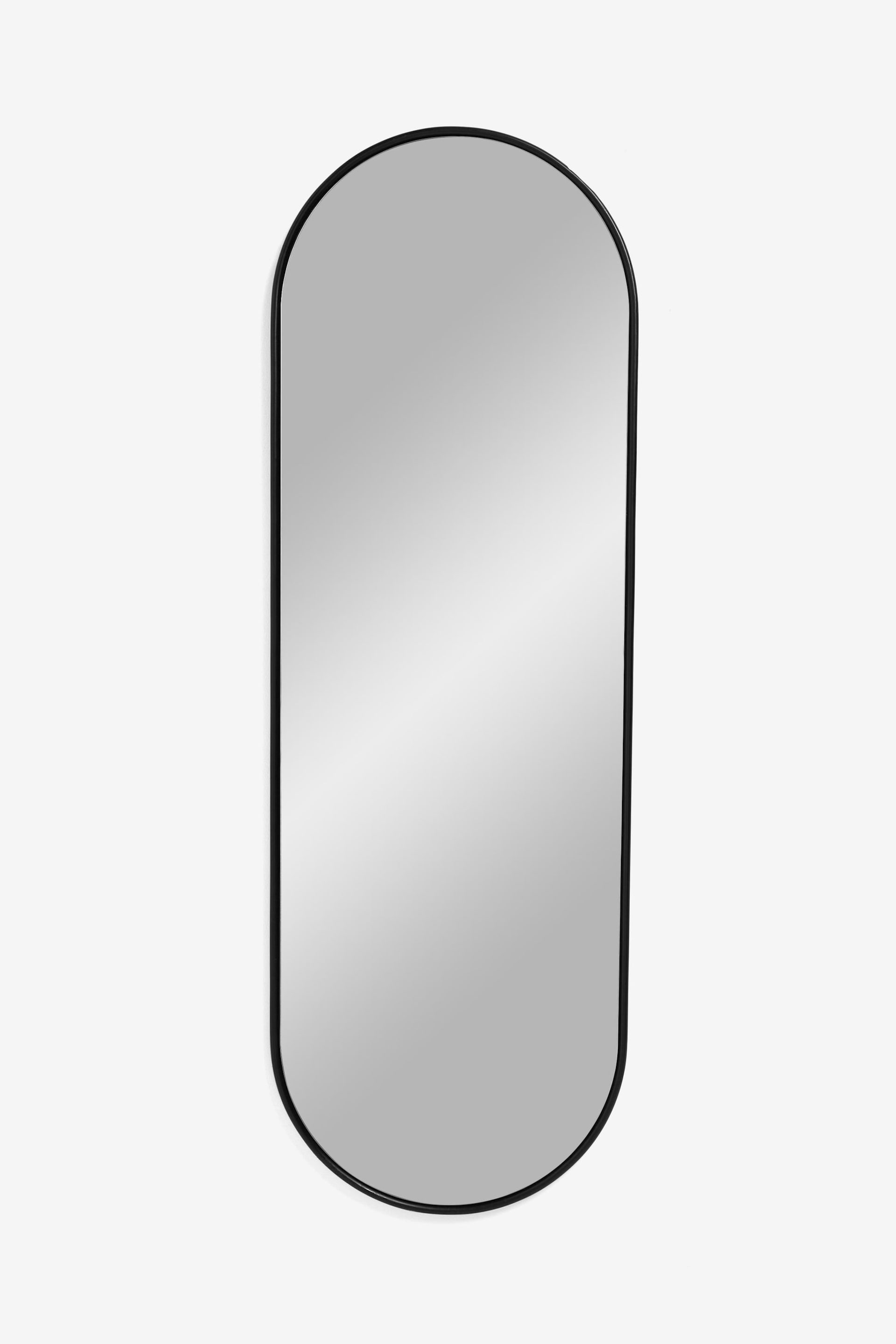 Black Pill Shaped 40x120cm Wall Mirror - Image 4 of 4
