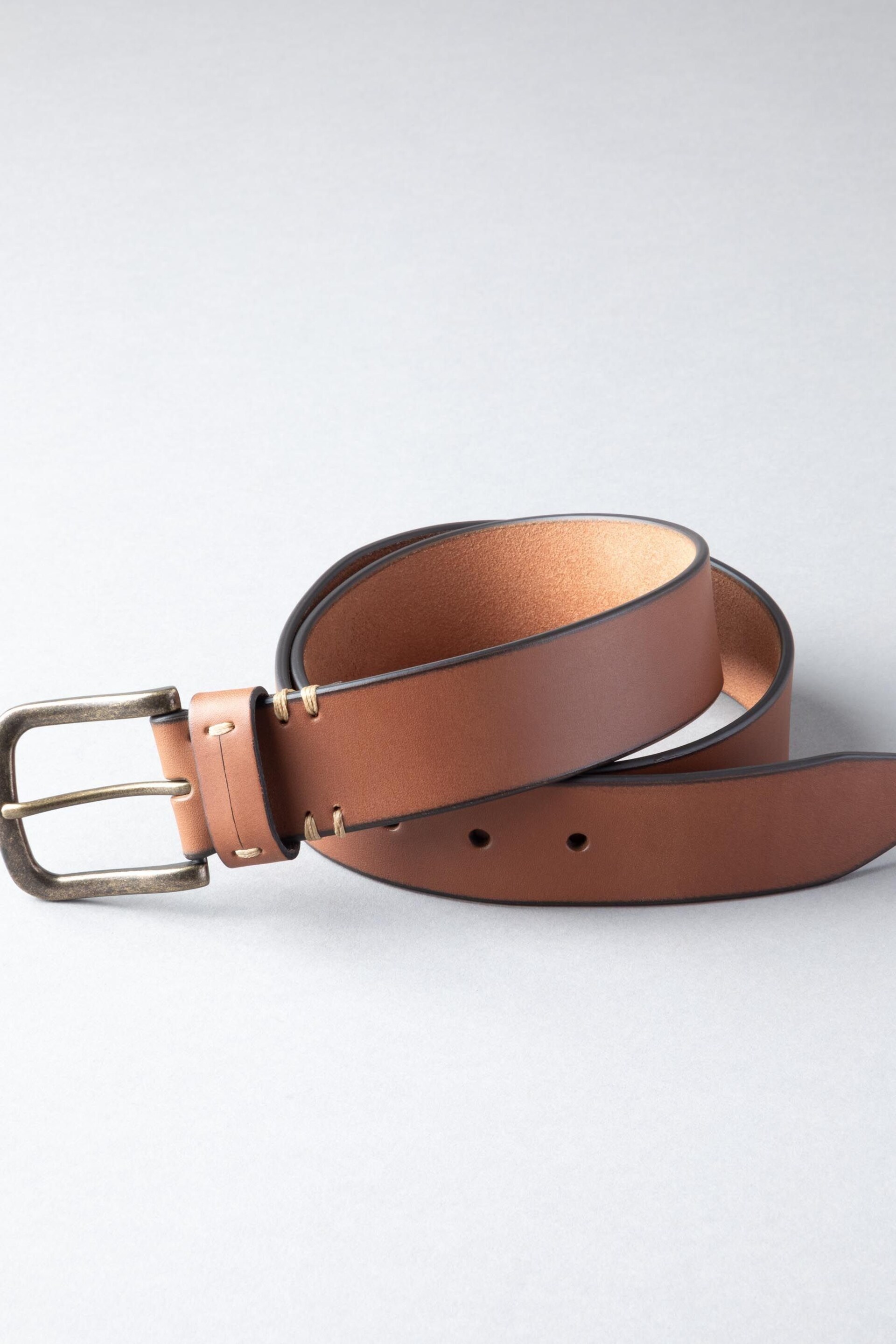 Lakeland Leather Dark Cognac Brown Levens Leather Belt - Image 1 of 3