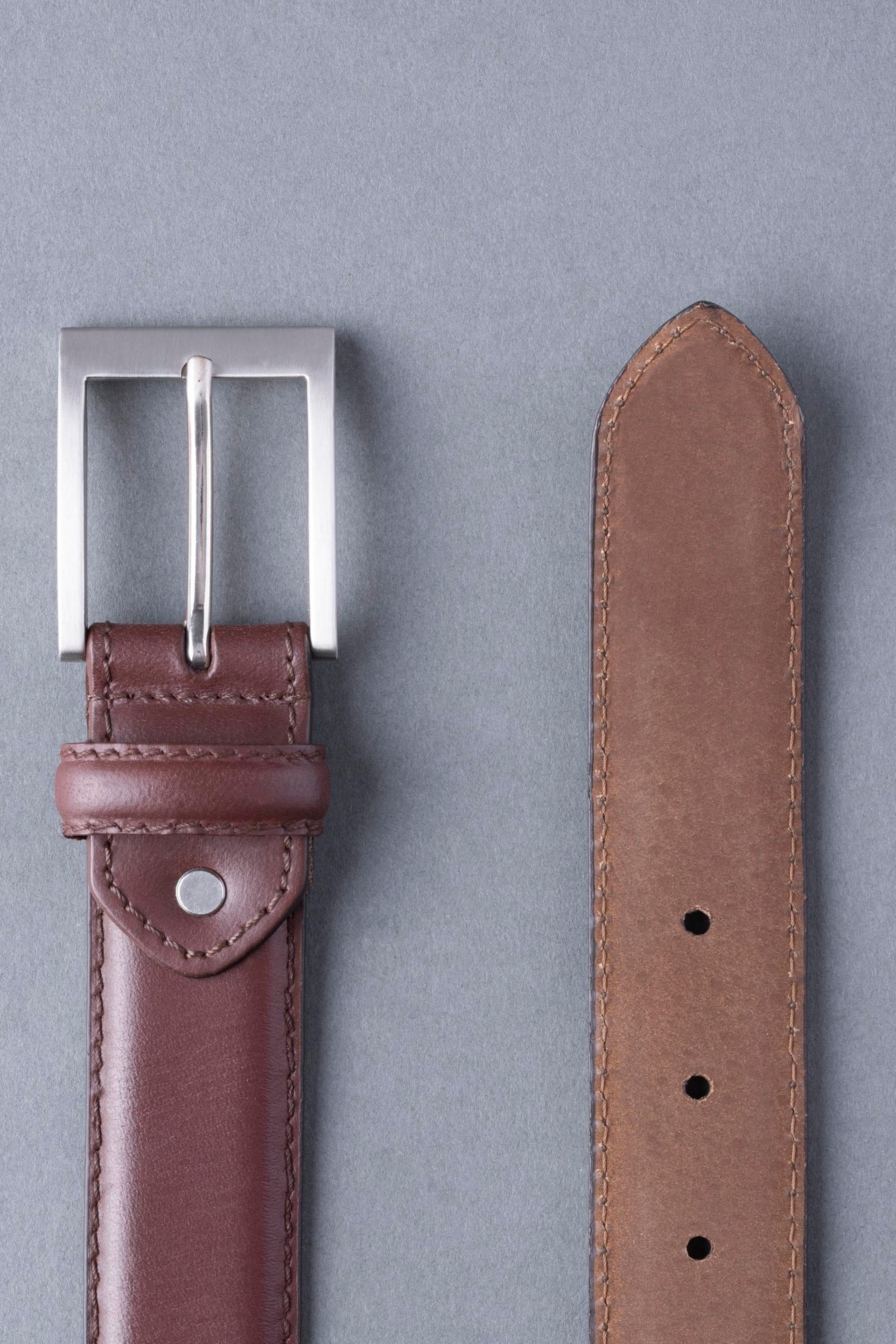 Lakeland Leather Brown Staveley Leather Belt - Image 3 of 5