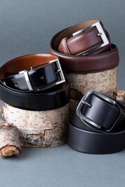 Lakeland Leather Tan/Black Caldew Double Sided Leather Belt - Image 2 of 2