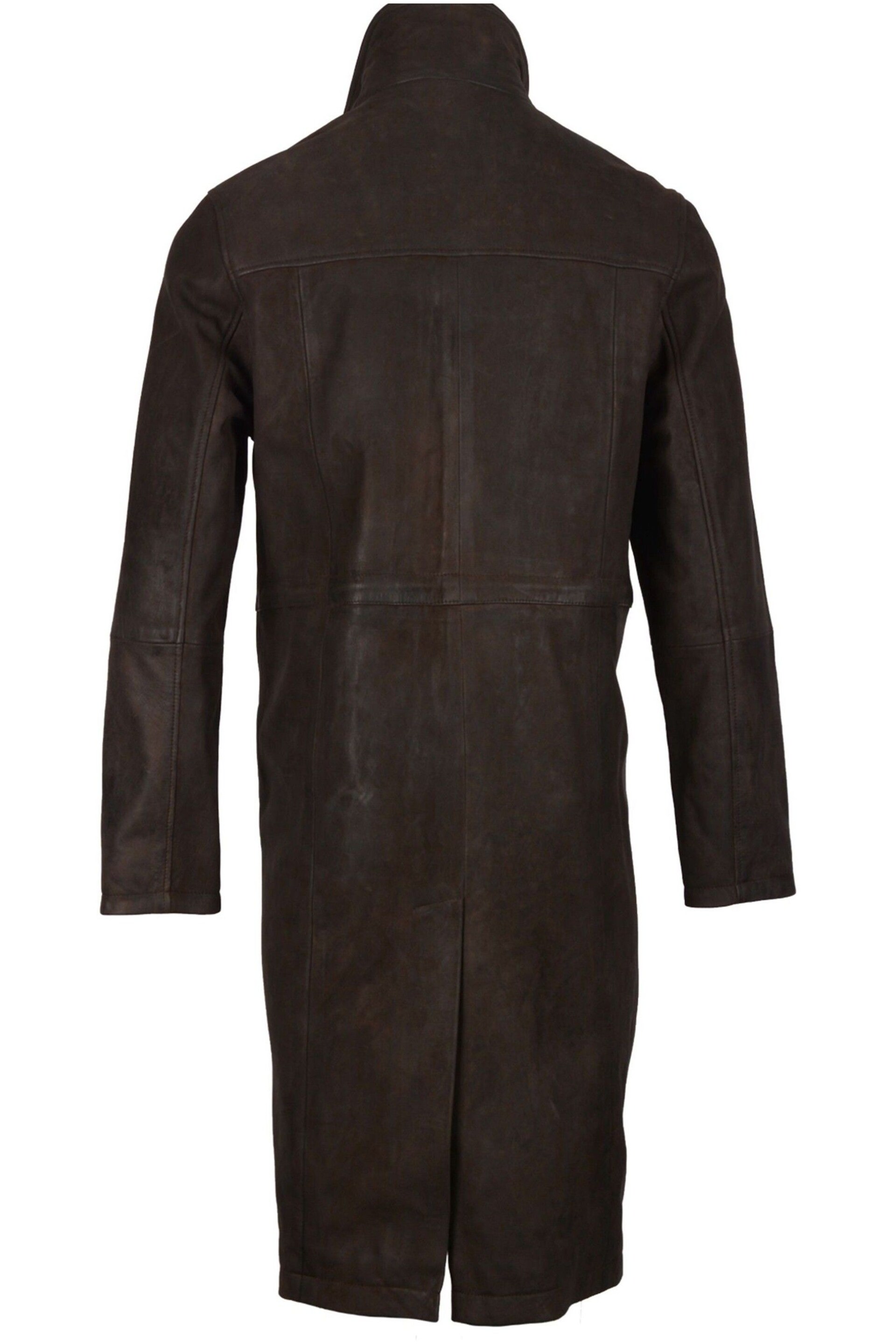 Lakeland Leather Brown Kirkland Long Leather Coat - Image 5 of 5