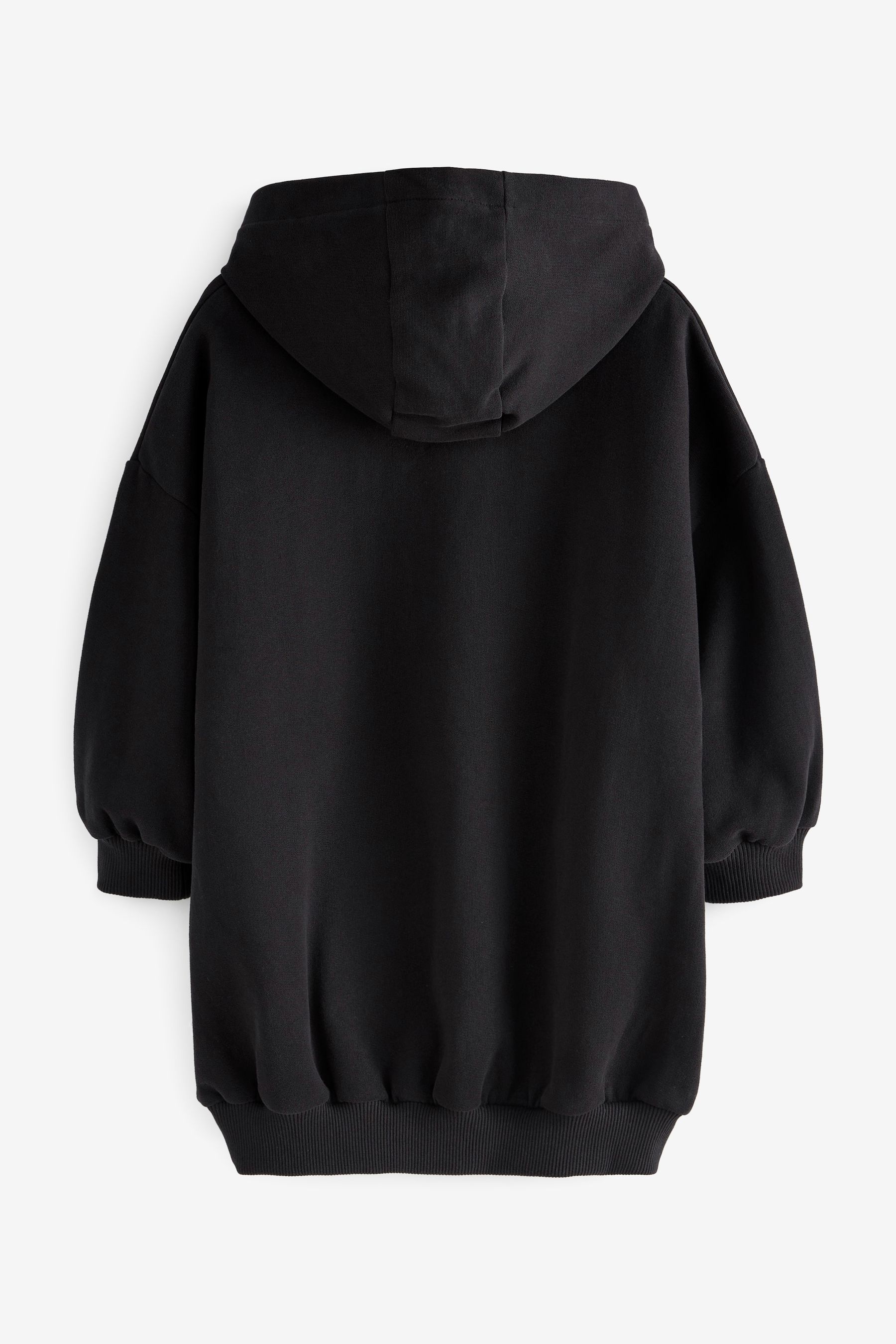 Longline black hoodie discount