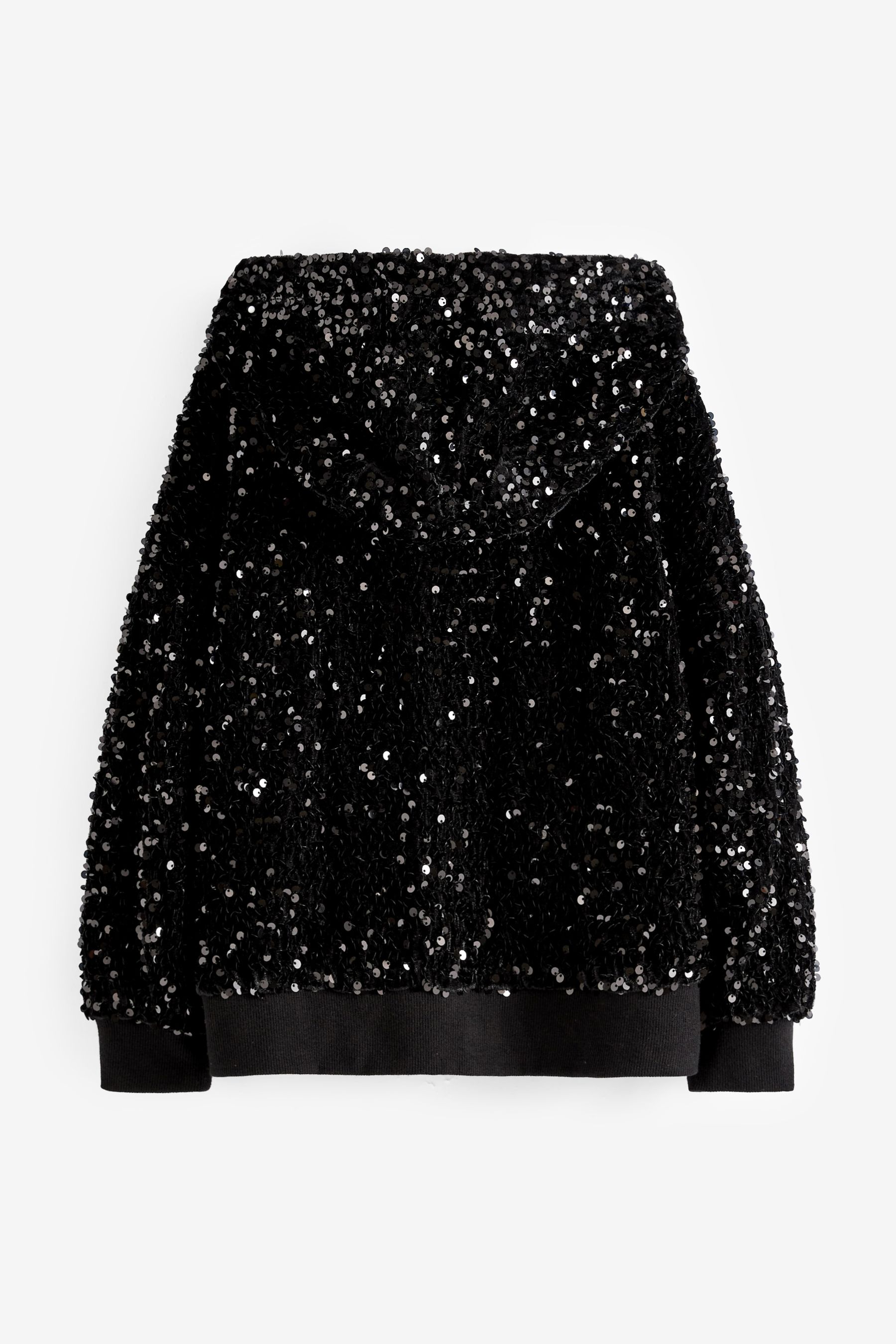 Black sequin hoodie online