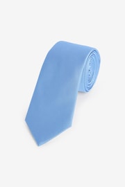 Navy Blue Twill Ties With Tie Clip 2 Pack - Image 2 of 7