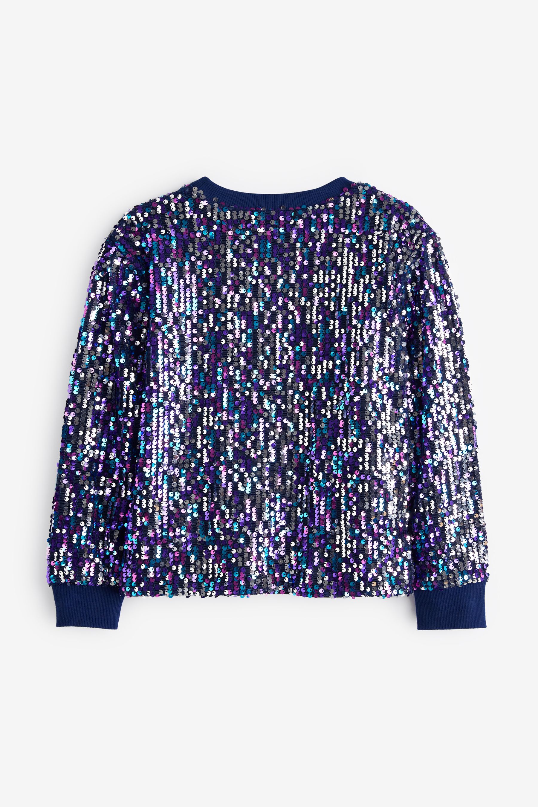 Buy Blue Purple Silver Sequin Crew Sweatshirt 3 16yrs from Next Luxembourg