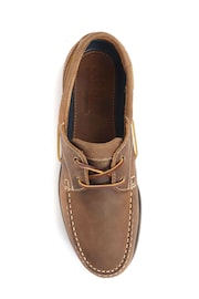 Jones Bootmaker Parsons Leather Boat Brown Shoes - Image 5 of 6