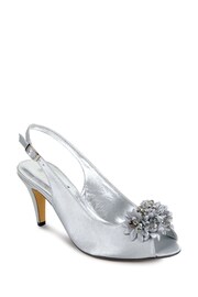 Lunar Sabrina Satin Slingback Court Shoes - Image 2 of 3