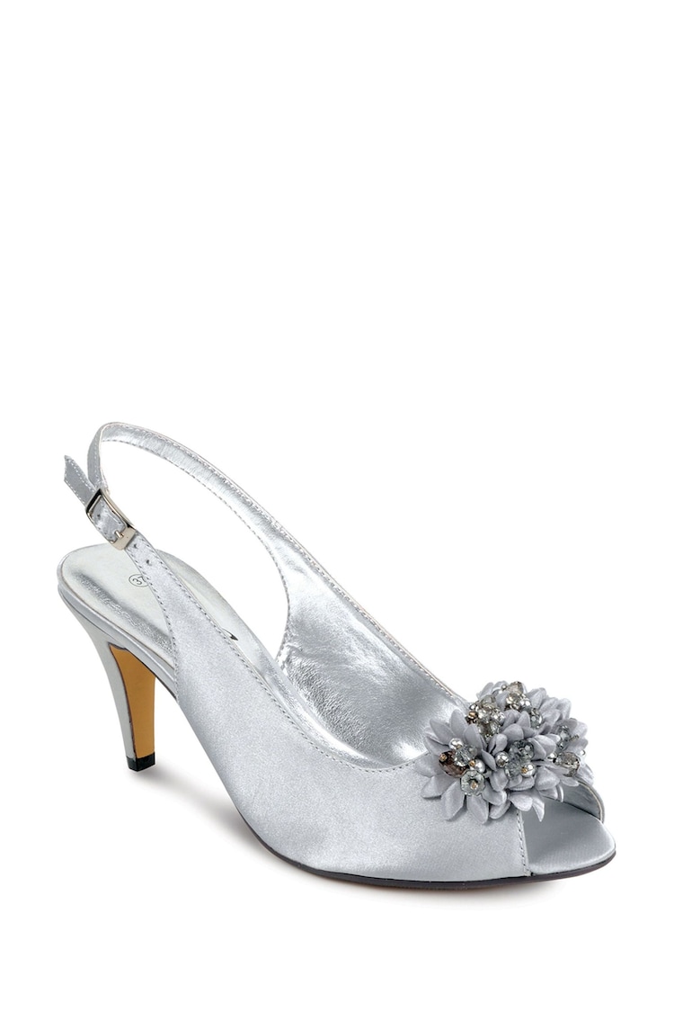 Lunar Sabrina Satin Slingback Court Shoes - Image 2 of 3