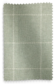 Sage Green Windowpane Check Lined Pencil Pleat Curtains - Image 6 of 6