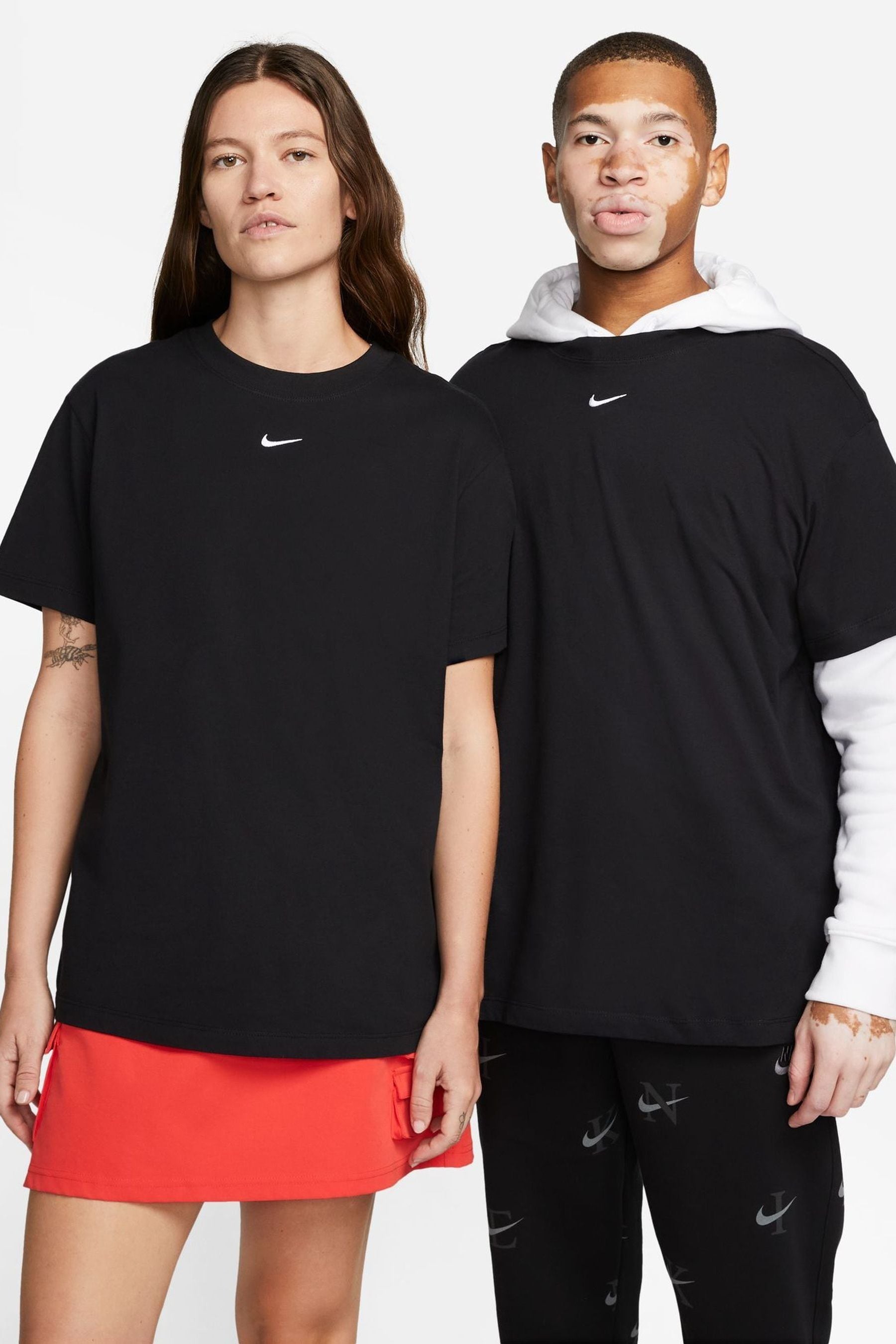 Buy Nike Black Mini Swoosh Oversized 100 Cotton T Shirt from the Next UK online shop