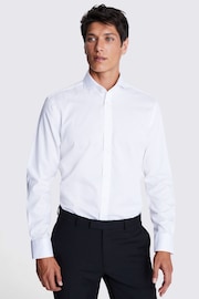 MOSS White Tailored Fit Twill Zero Iron Shirt - Image 1 of 4