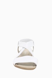 Gabor Ensign White Leather Strappy Sandals - Image 3 of 4