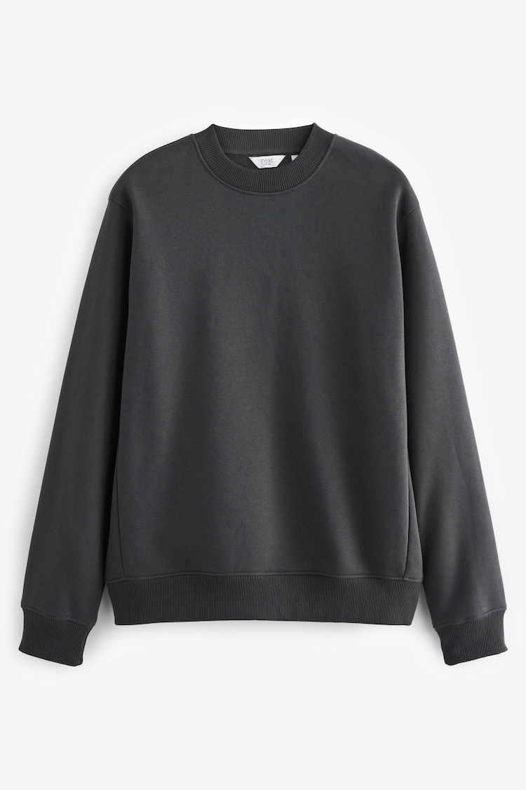 Slate Grey Regular Fit Jersey Cotton Rich Crew Sweatshirt - Image 4 of 4