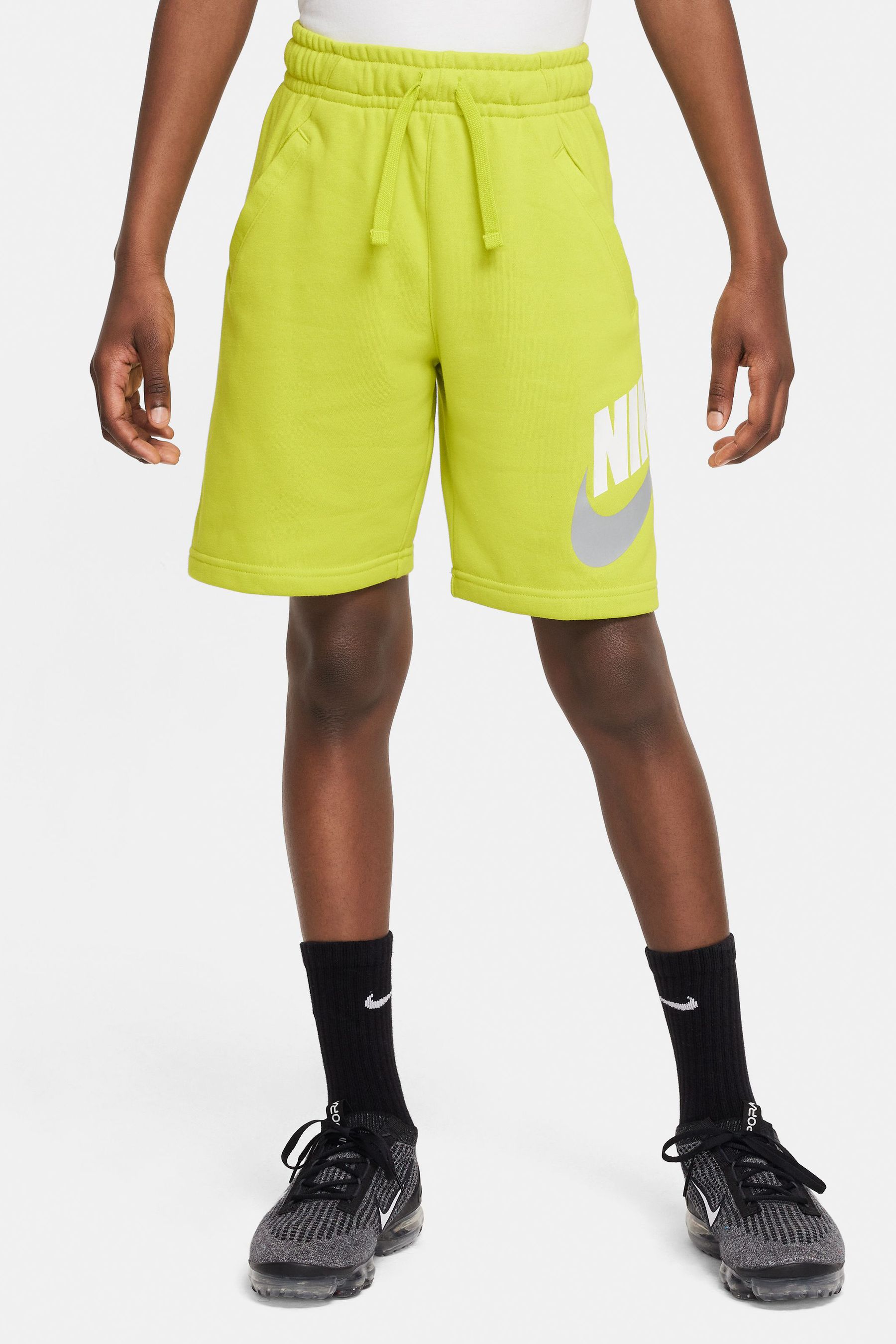 Green nike fleece shorts new arrivals