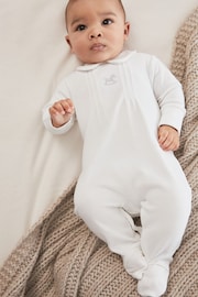 White Smart Single Sleepsuit (0-2yrs) - Image 1 of 6