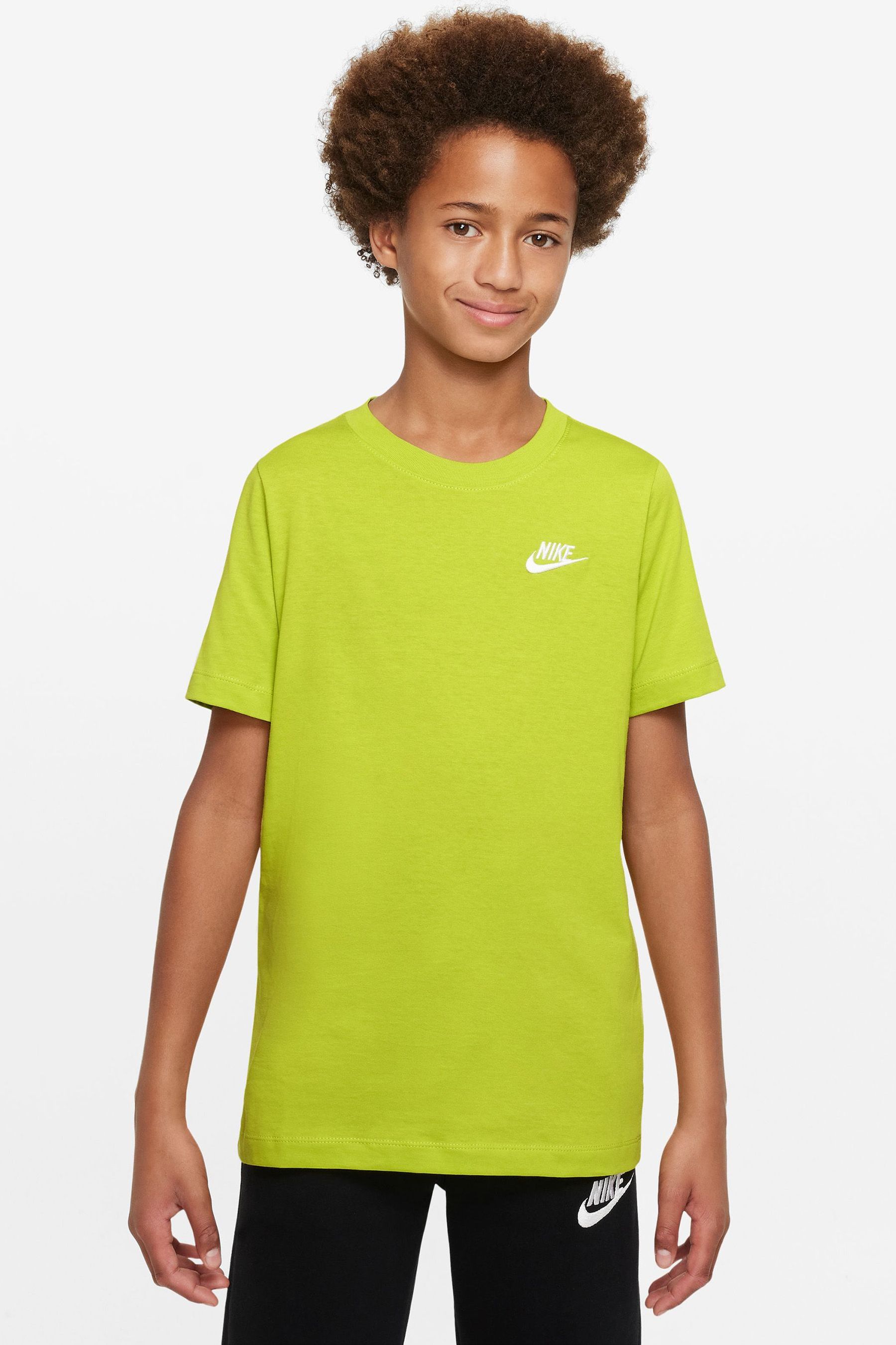 Buy Nike Lime Green Futura T Shirt from Next Luxembourg