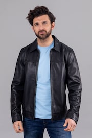 Lakeland Leather Black Renwick Collared Leather Jacket - Image 4 of 12