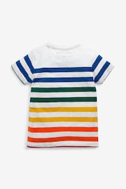 Rainbow Pocket Vertical Stripe Short Sleeve T-Shirt (3mths-7yrs) - Image 3 of 4
