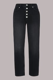 Whistles Authentic Hollie Button Crop Jeans - Image 5 of 5