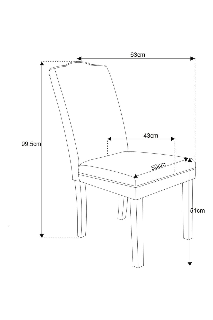 Set of 2 Soft Linen Look Light Natural Malvern Oak Effect Leg Dining Chairs - Image 8 of 8