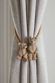 Set of 2 Natural Magnetic Barnaby The Bear Curtain Tie Backs - Image 1 of 4