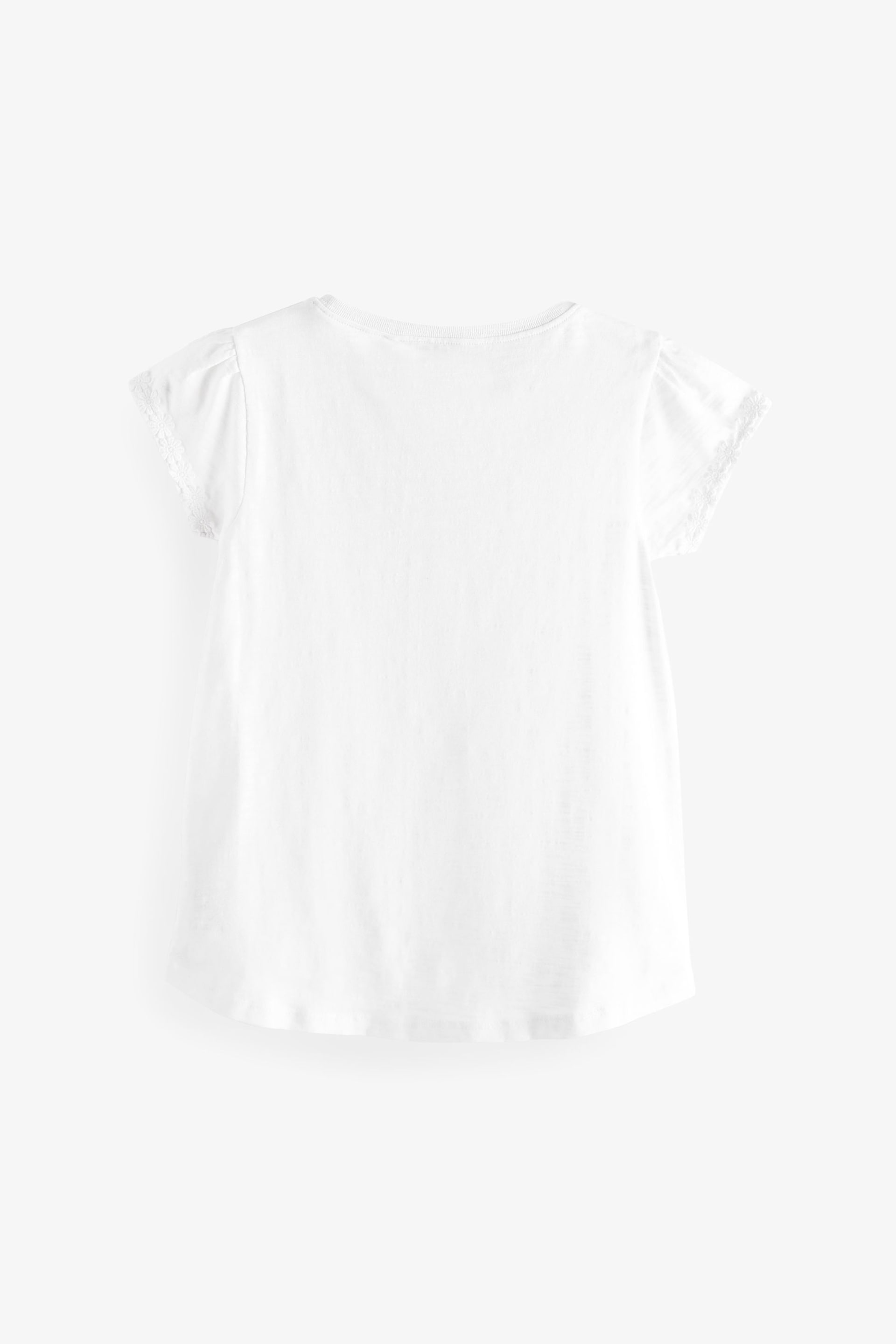 White Daisy Pocket T-Shirt (1.5-16yrs) - Image 5 of 7