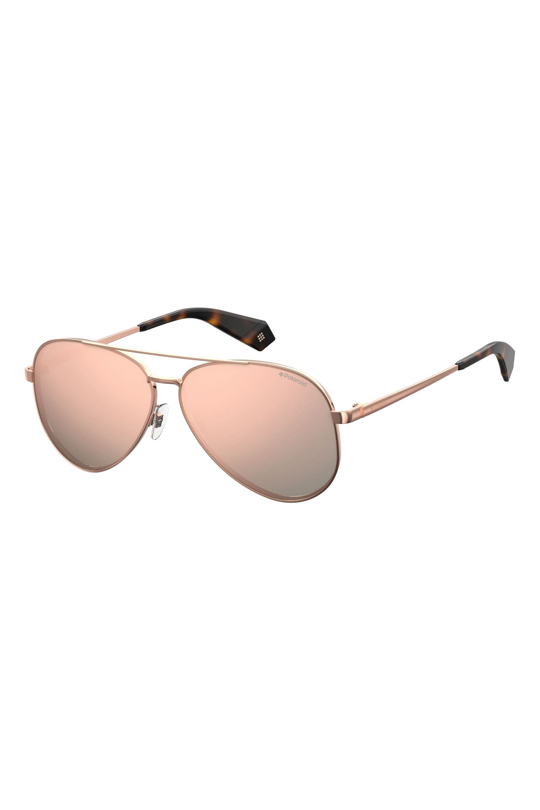 Buy Polaroid Rose Gold Pilot Polarised Lens Sunglasses from the Next UK online shop